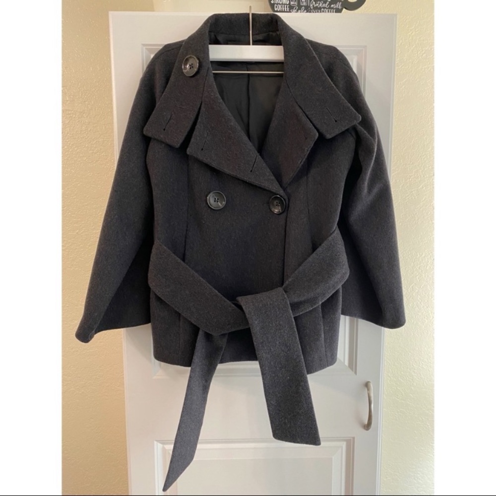 ZARA Women 100% wool belted coat